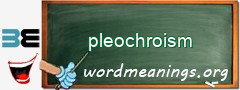 WordMeaning blackboard for pleochroism